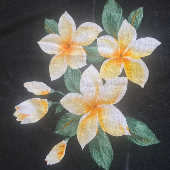 VINTAGE Tamare Hawaiian Shirt Dr Gonzo Black Floral Aloha Beach Large - Picture 5 of 10